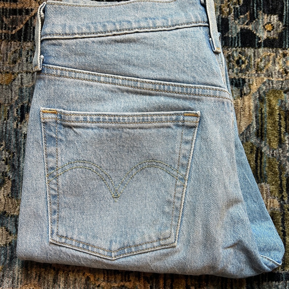 Levi's Light Blue Straight Leg Jeans 27x32